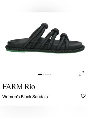 NEW Farm Rio black chunky sandals (Sz 7)